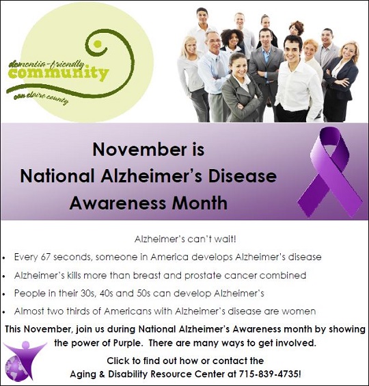 ADRC Nationsl Alzheimer's Disease Awareness Month