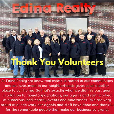 Edina: Thank You Volunteers